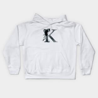 Floral Monogram K Dark Herbs And Flora Kids Hoodie